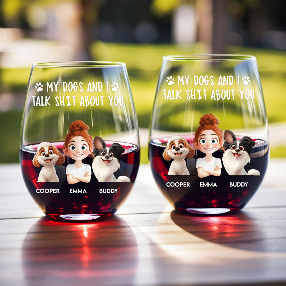 Personalized Dog Lover's Wine Glass – A Heartfelt Gift for Dog Moms