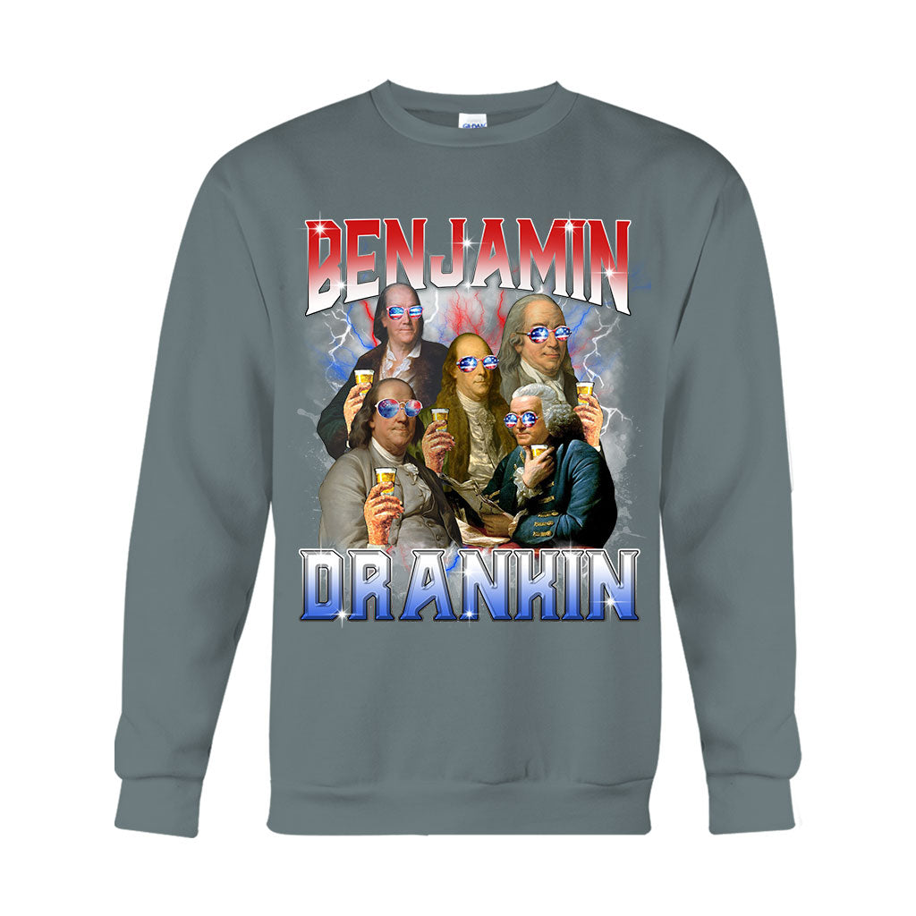 Benjamin Drankin Bootleg Rap Vintage Style - Patriot T-shirt And Hoodie