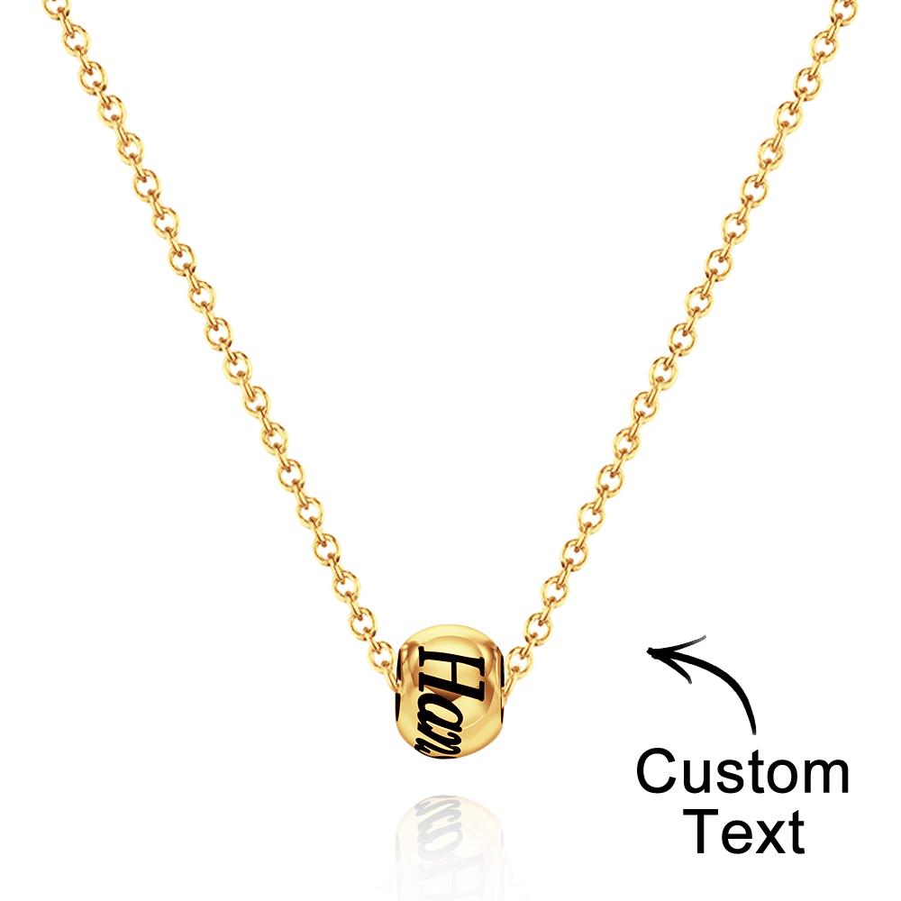 Engraved Necklace Optional Bead Charm Optional Bead Charm - gift for who lost a loved one - Personalized Necklace