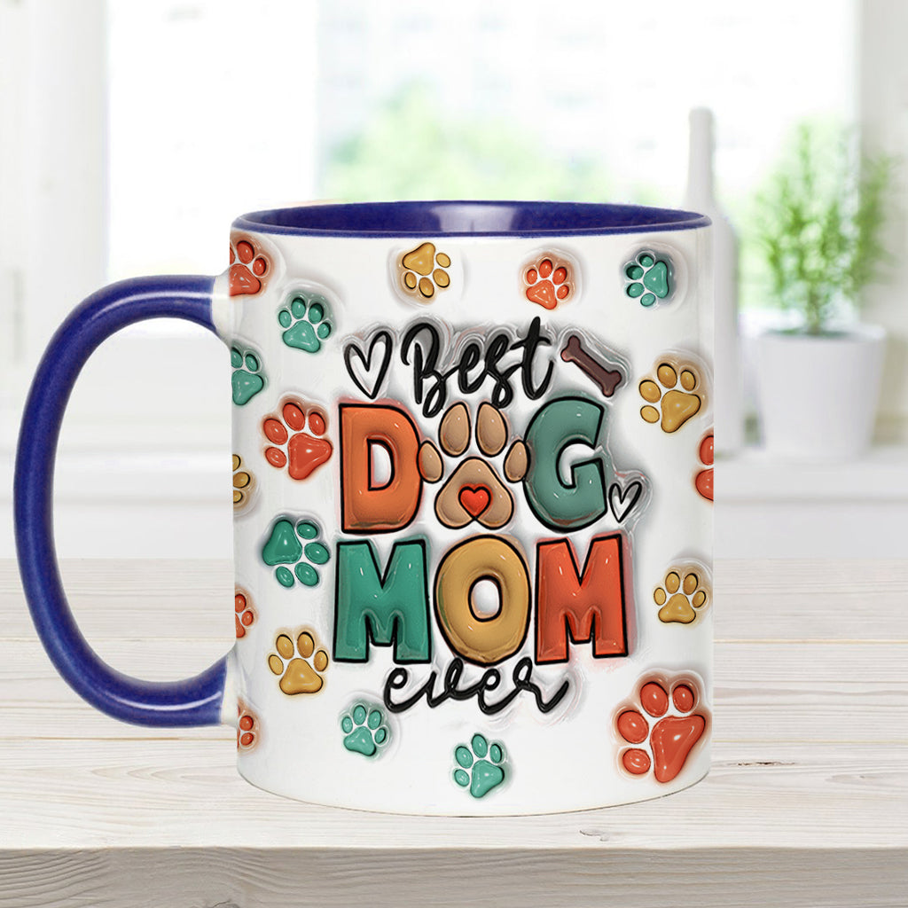 Best Dog Mom Ever - Personalized Dog Accent Mug