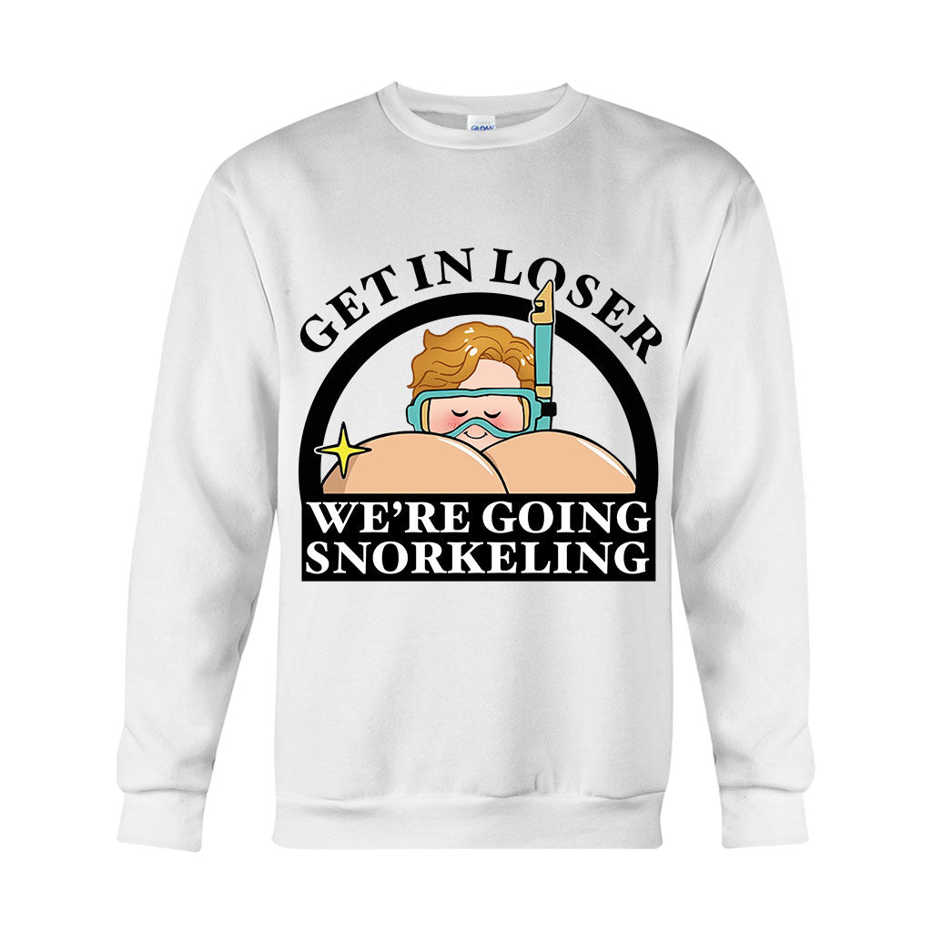 Get In Loser Funny Snorkeler - Personalized Scuba Diving T-shirt And Hoodie