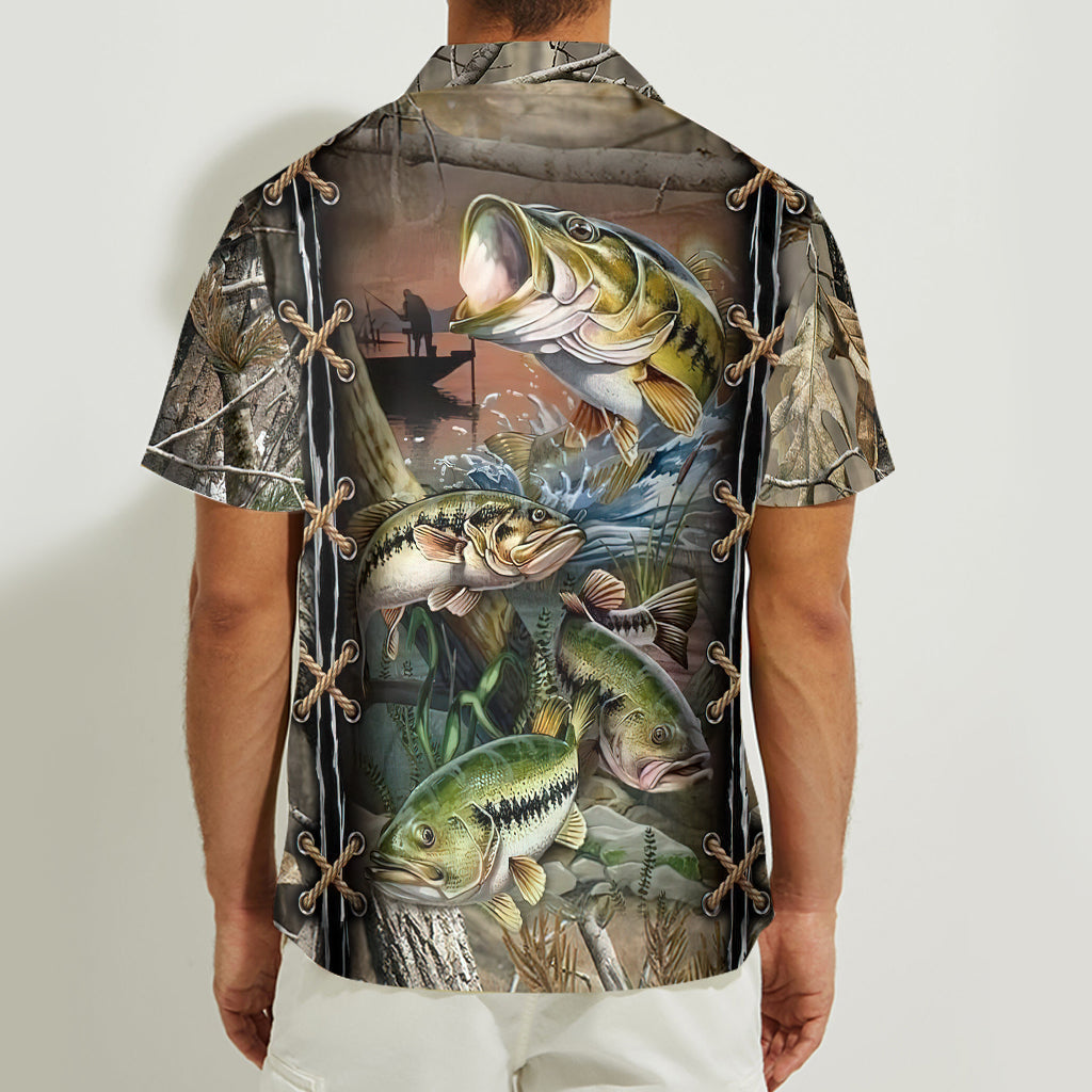Born To Fish Forced To Work - Personalized Fishing Hawaiian Shirt