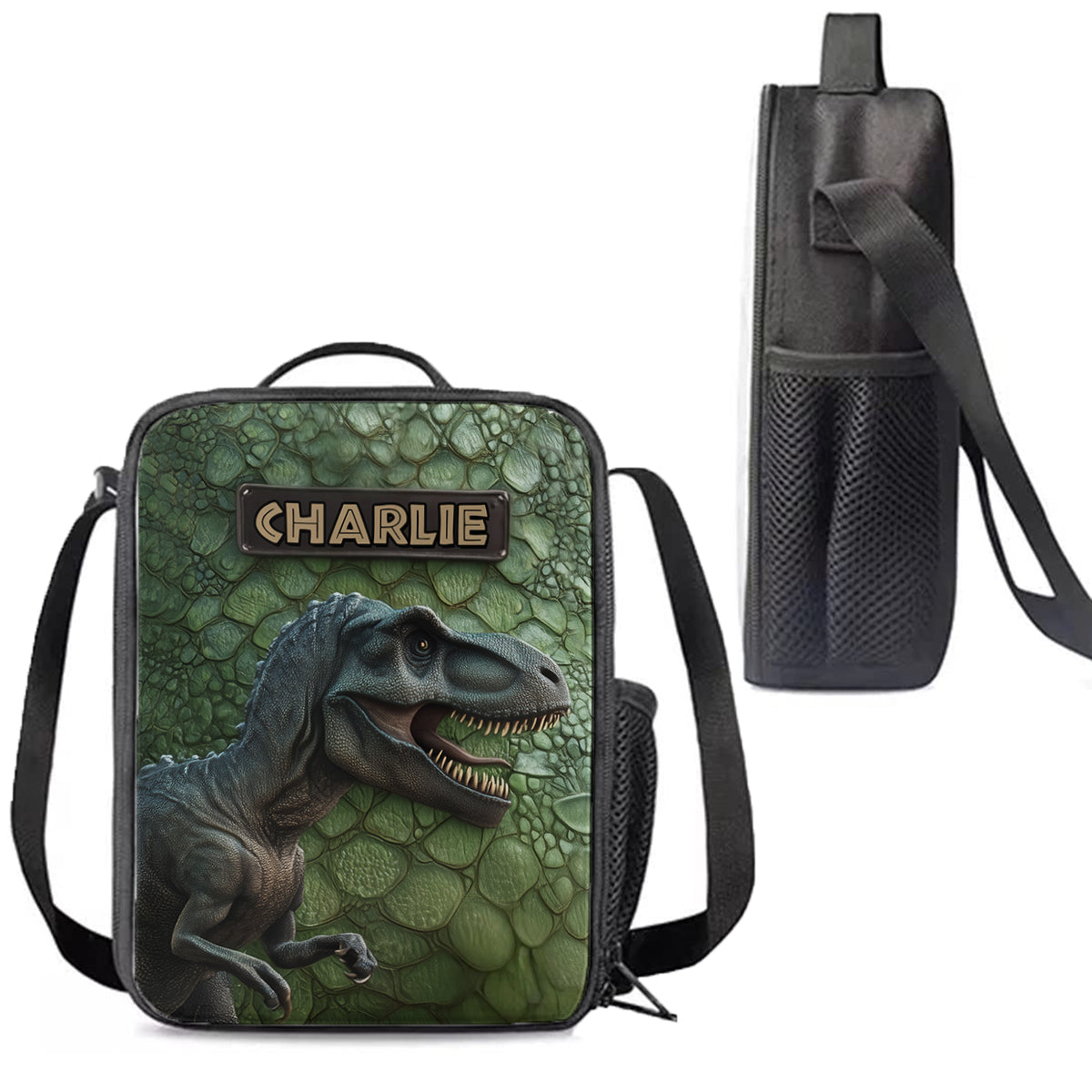 Dinosaur - Personalized Kid Backpack Lunch Bag Pencil Case Set