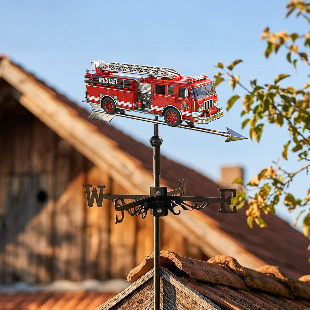 Fire Truck - Personalized Firefighter Weather Vane