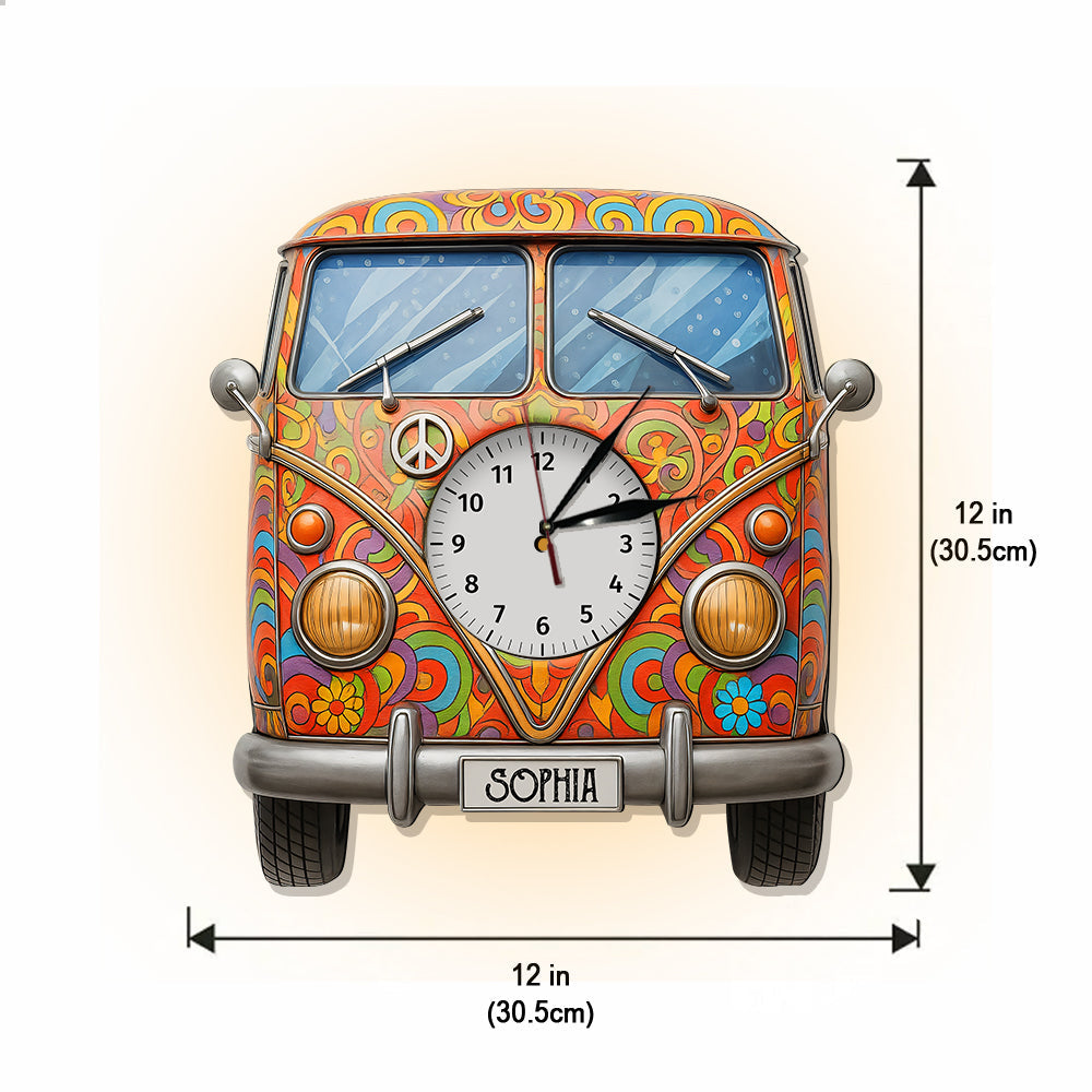 Chill Time - Personalized Hippie LED Light Wall Clock