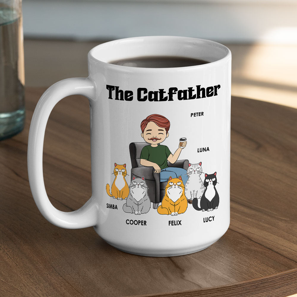 Cat Lover – Personalized White Ceramic Mug for Cat Lovers, Custom Gift for Cat Lover