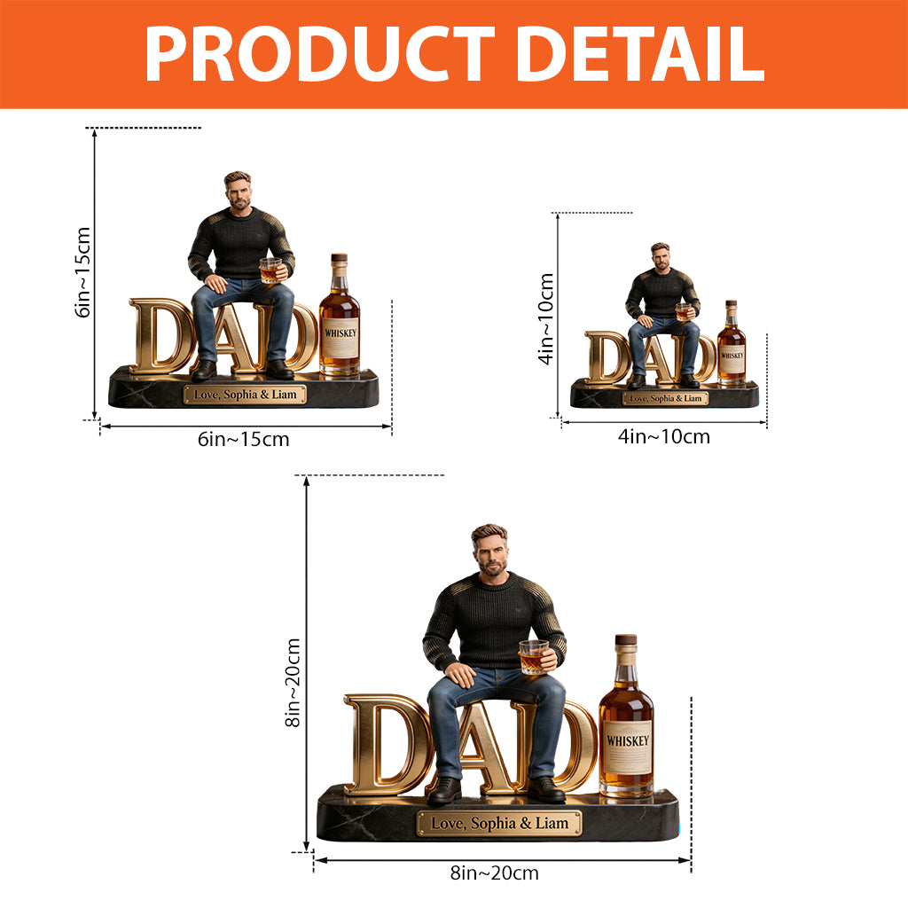 Custom Any Photo, Best Gift For Dad & Grandpa - Personalized Father Custom Shaped Acrylic Plaque