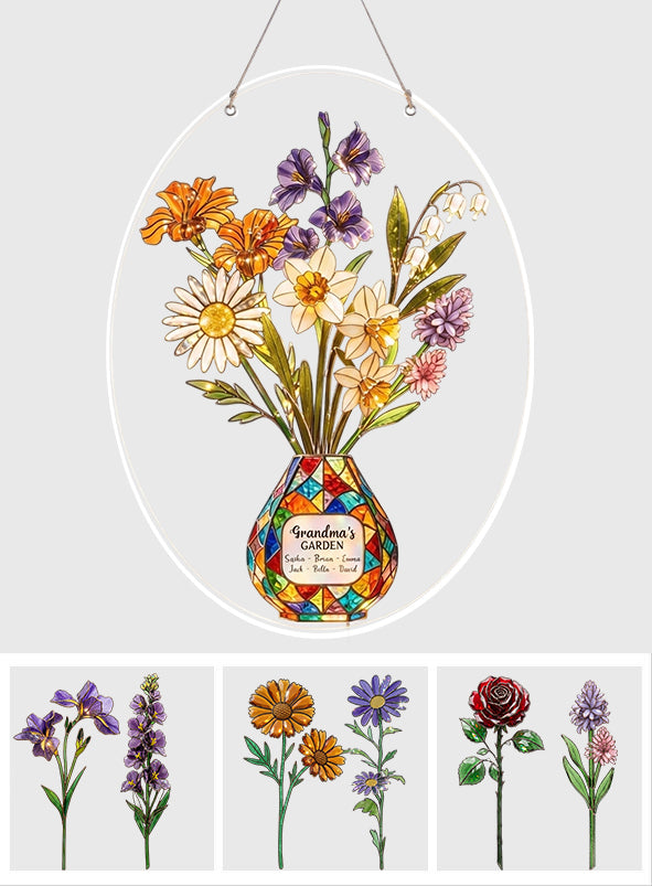 Grandma's Mom's Garden - Personalized Grandma LED Light Acrylic Sign