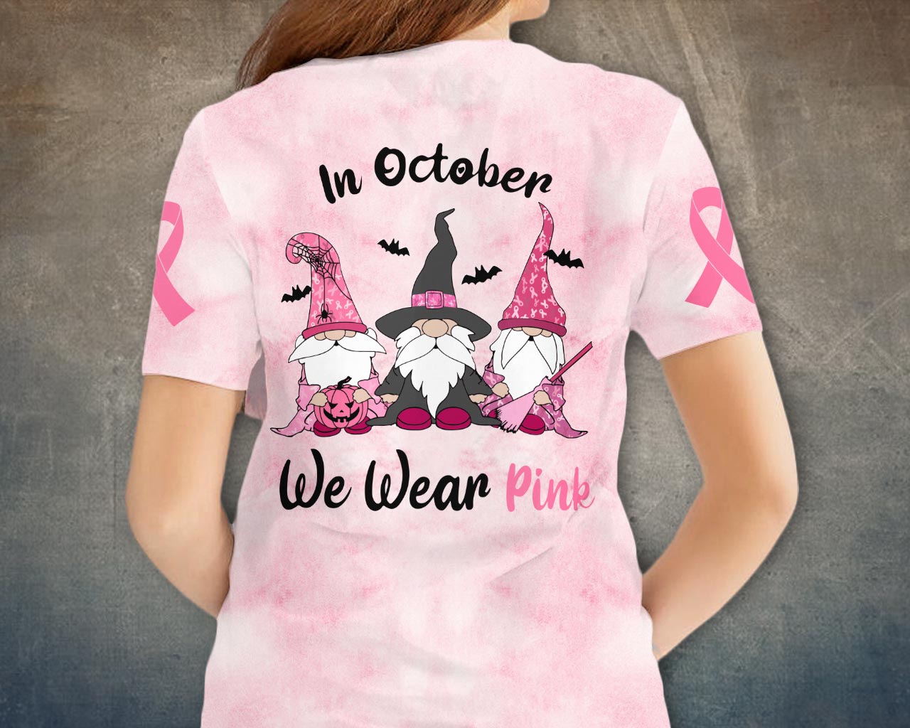 In October We Wear Pink - Breast Cancer Awareness All Over Print T-All Over T-shirt and Hoodie