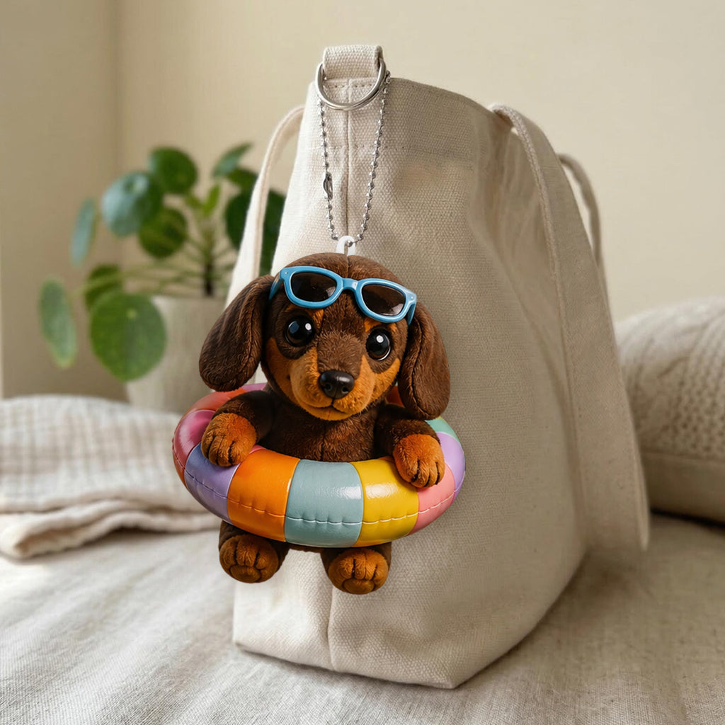 Any Photo Summer Vibes - Personalized Dog Tumbler With Plush Charm