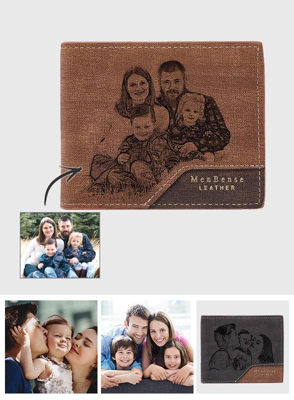 Any Photo - Personalized Photo Wallet Bronzing Simplicity