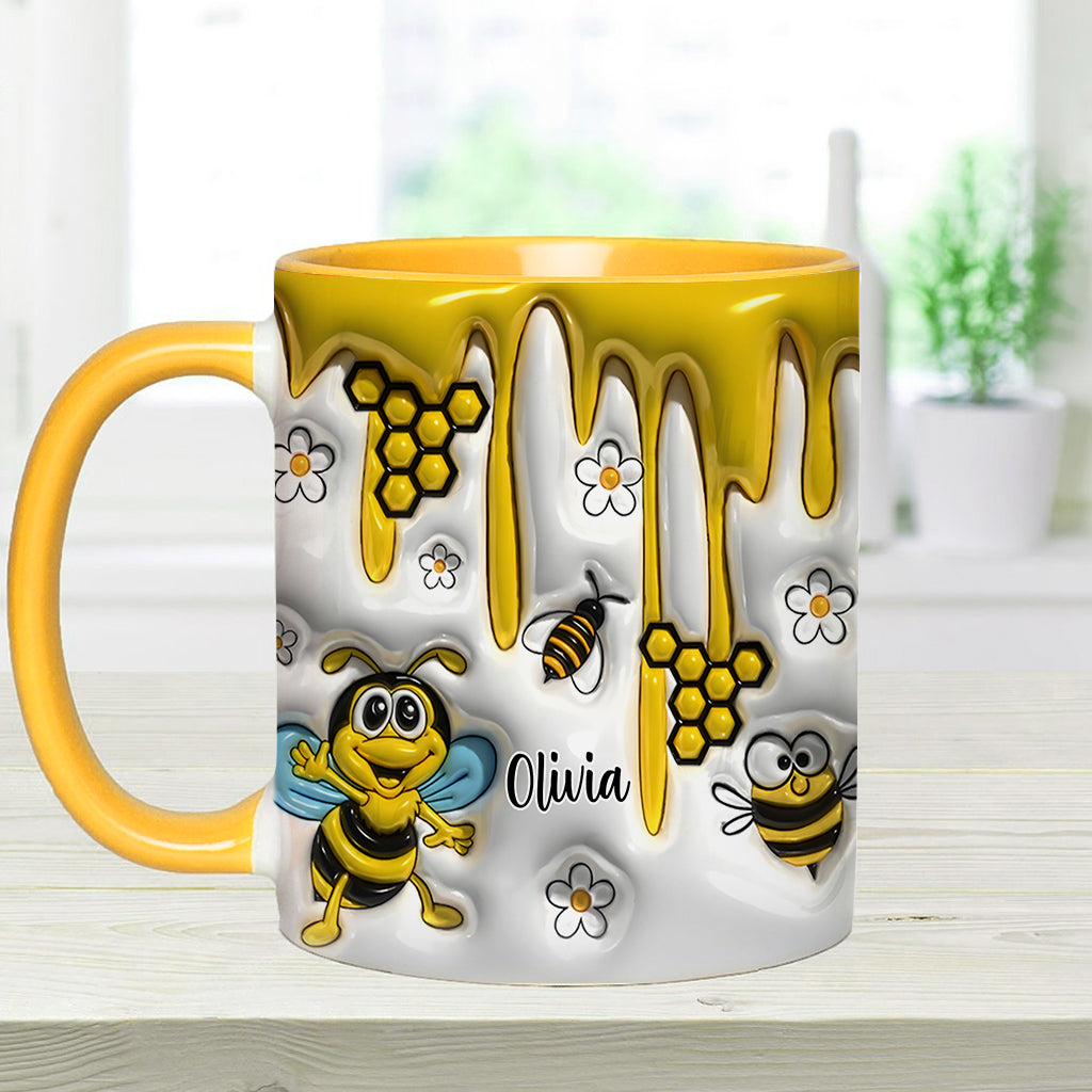 Cute Bees - Personalized Bee Accent Mug