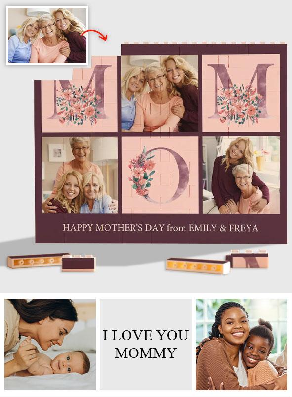 Happy Mother's Day - Personalized Mother Photo Building Block Puzzle