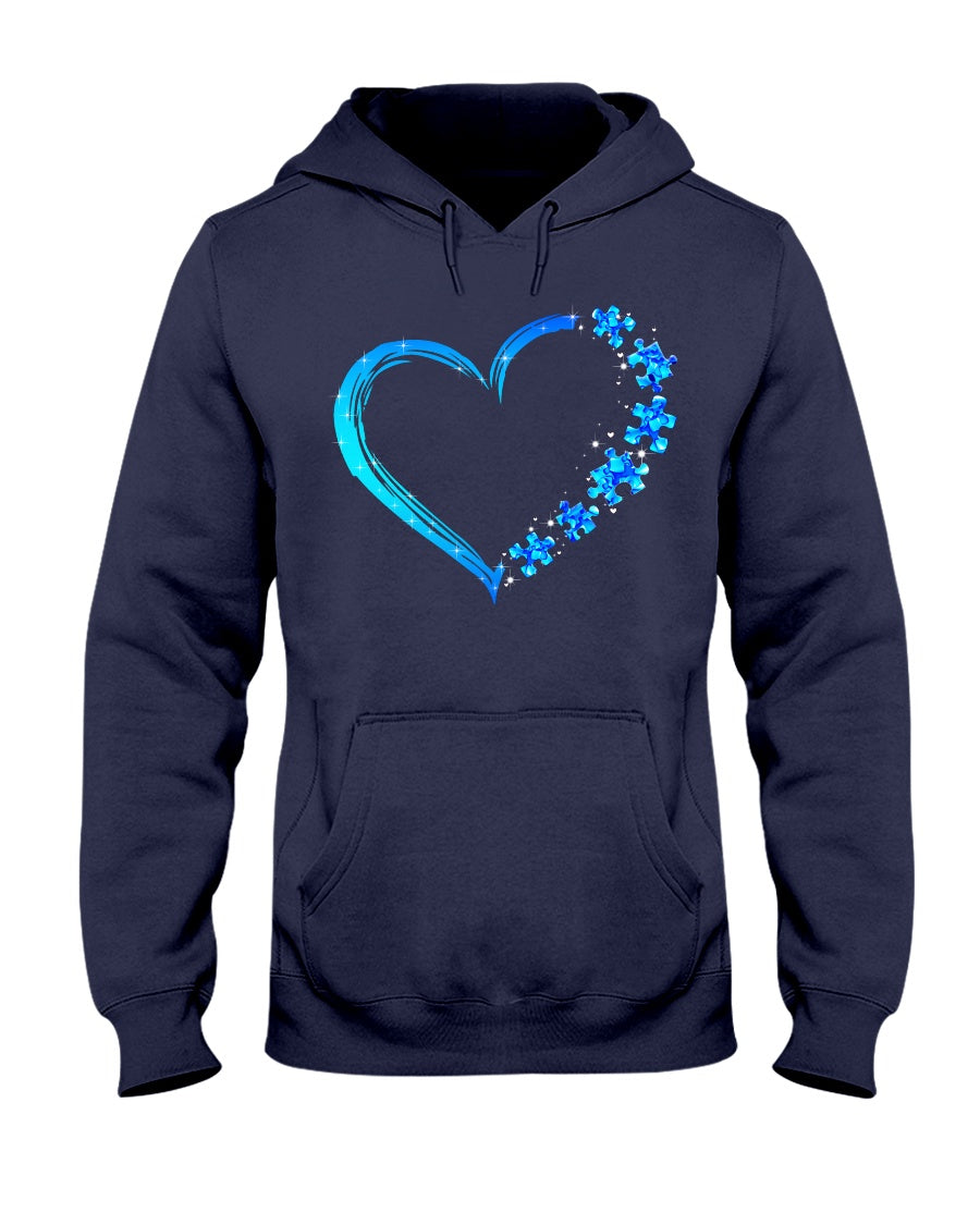 Blue Heart - Autism Awareness T-shirt and Hoodie 0520