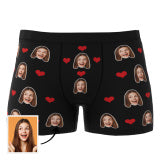 Custom Wife Or Girlfriend Face Boxers - Personalized Couple Men's boxer briefs