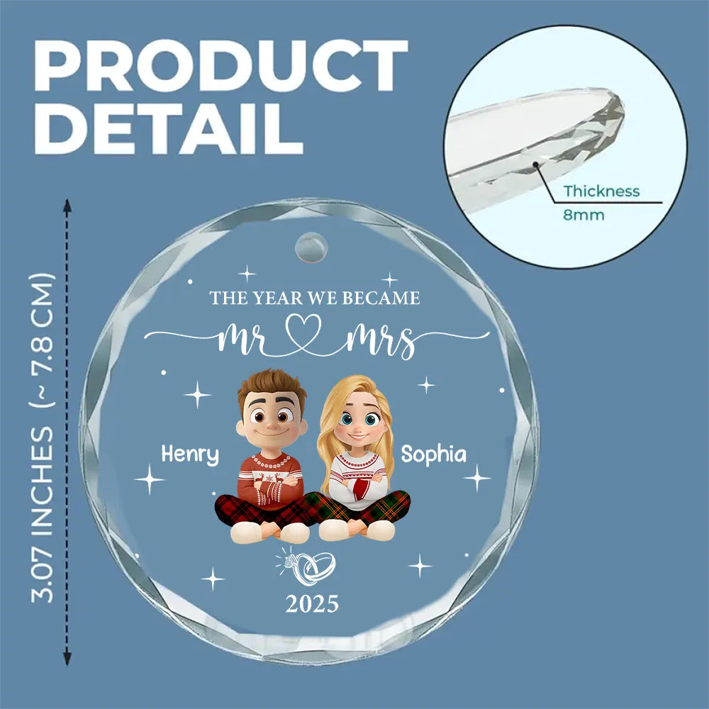 “The Year We Became Mr. & Mrs.” Personalized Couple Ornament