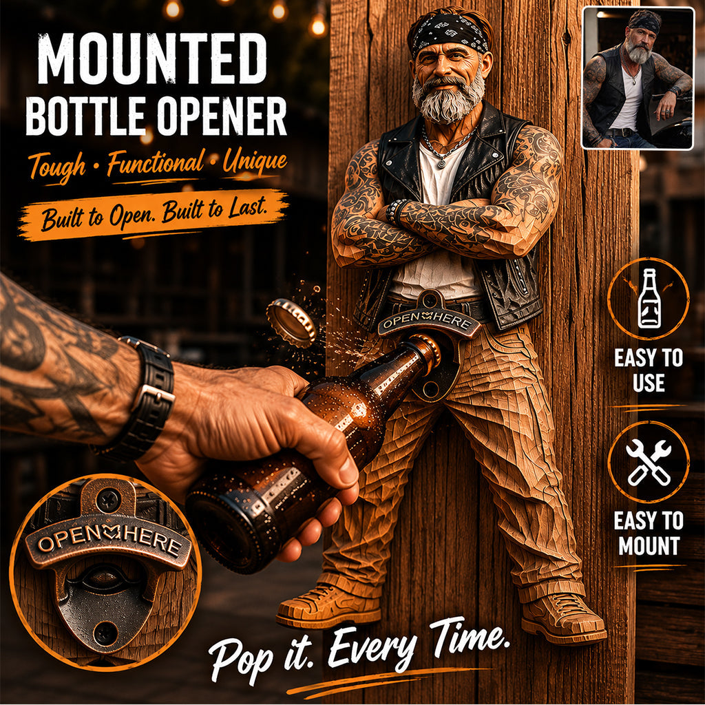 Any Photo Open Here - Personalized Beer Wall Bottle Opener