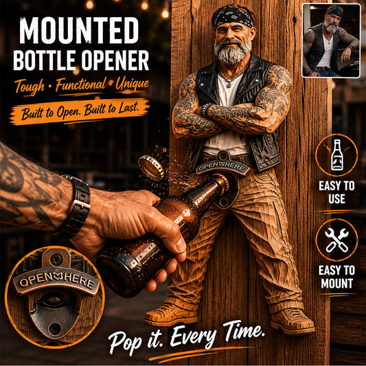 Any Photo Open Here - Personalized Beer Wall Bottle Opener