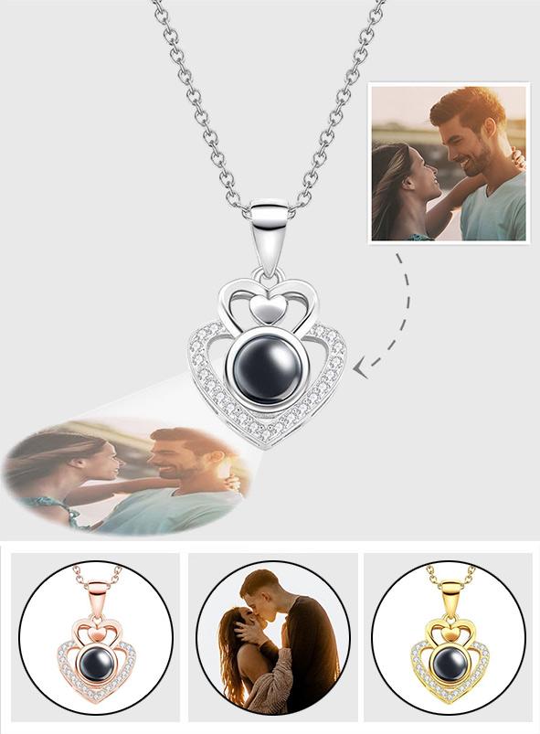 Personalized Heart Photo Projection Charm