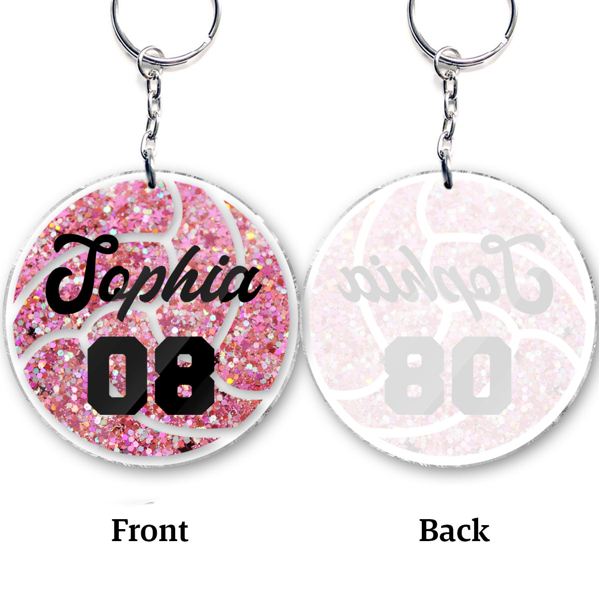 Volleyball Team - Personalized Volleyball Transparent Keychain
