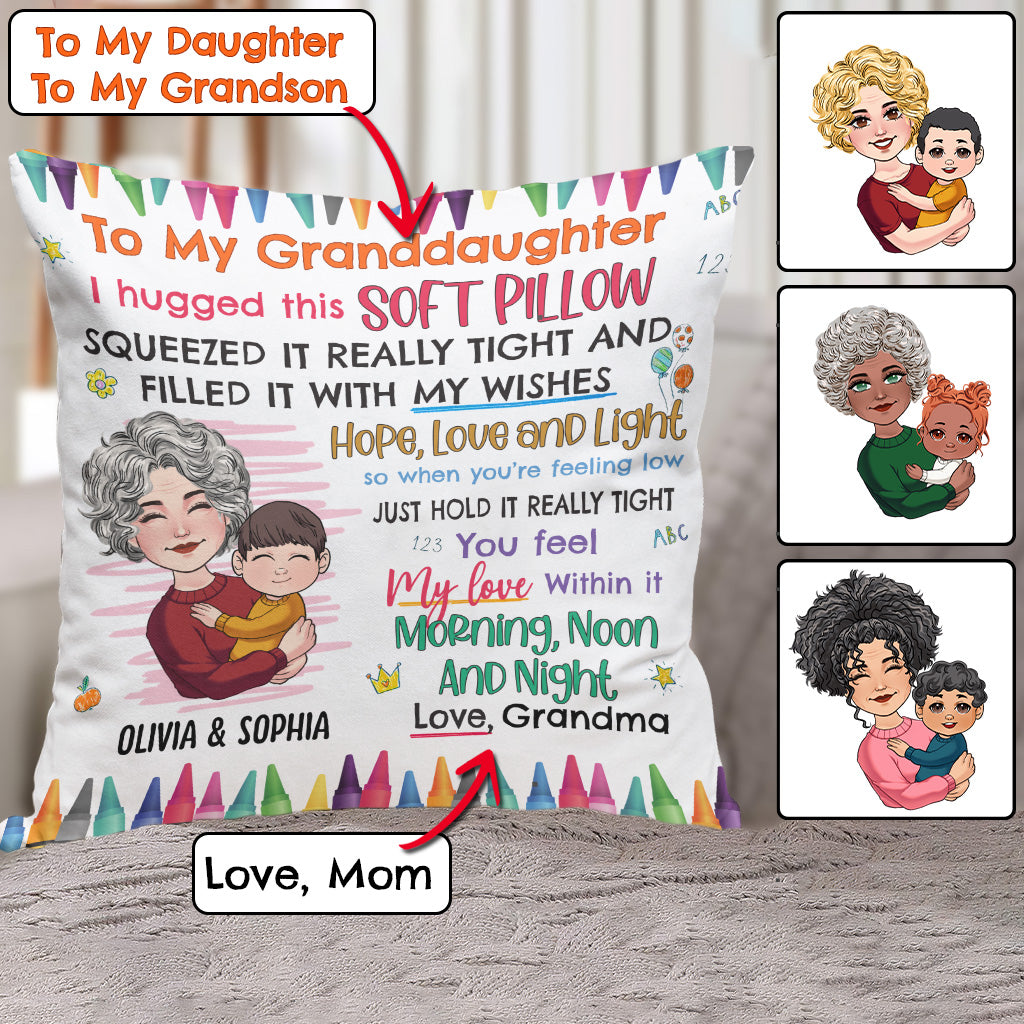 To My Granddaughter Daughter - Personalized Grandma Throw Pillow