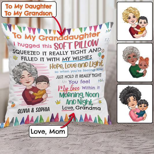 To My Granddaughter Daughter - Personalized Grandma Throw Pillow