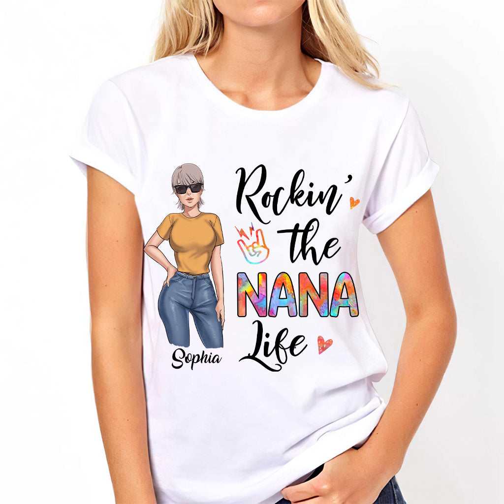 Rockin' The Nana Life - Gift for grandma, mom - Personalized T-shirt And Hoodie