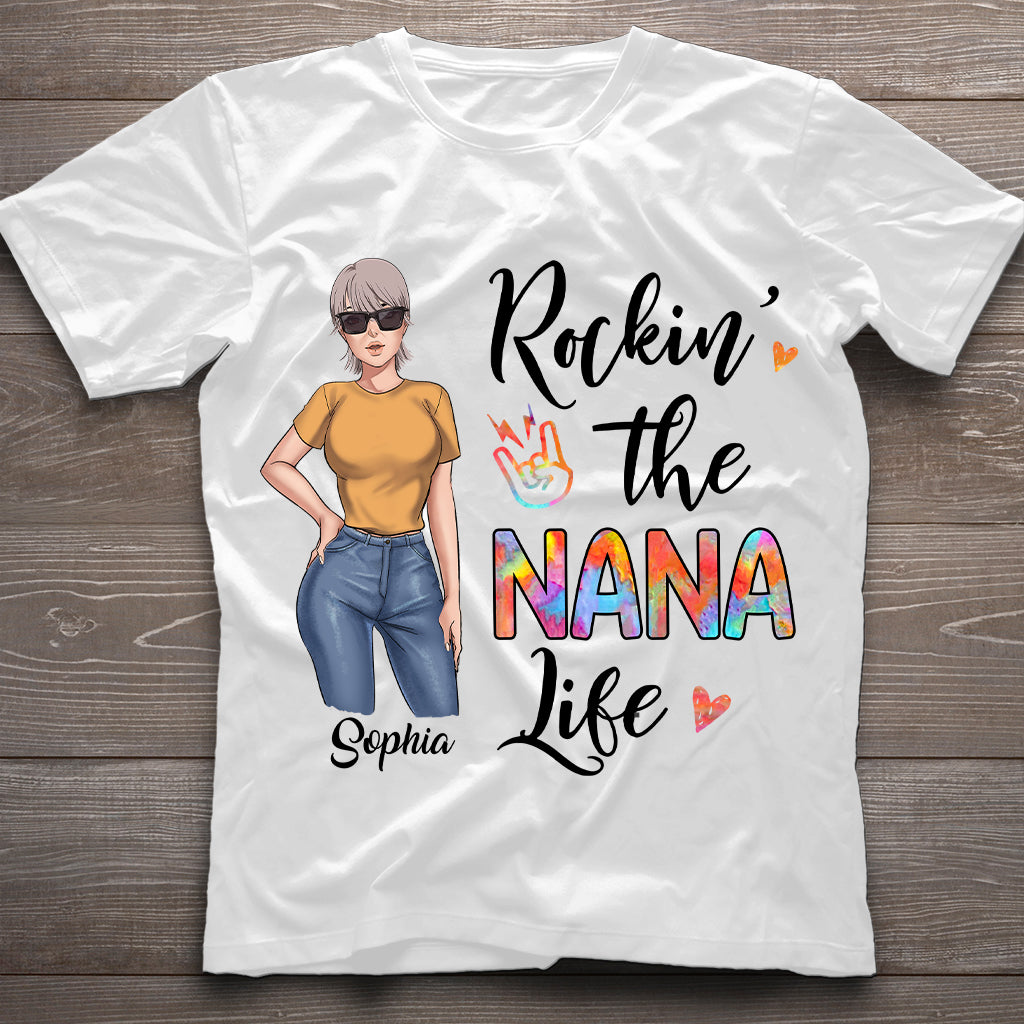 Rockin' The Nana Life - Gift for grandma, mom - Personalized T-shirt And Hoodie