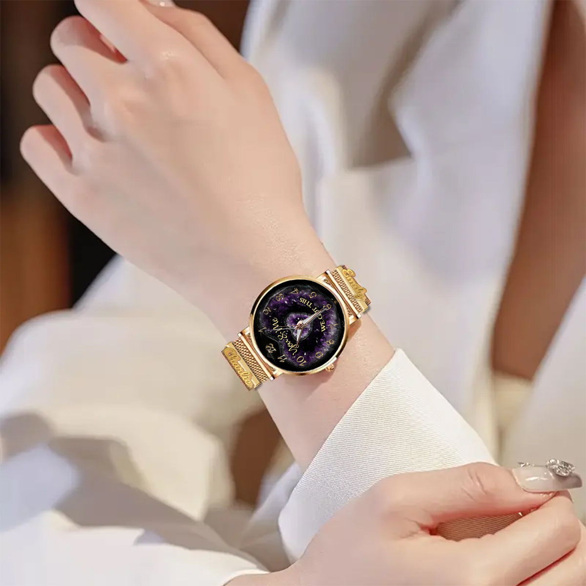 You & Me We Got This - Personalized Couple Women Hand Watch With Strap Charms
