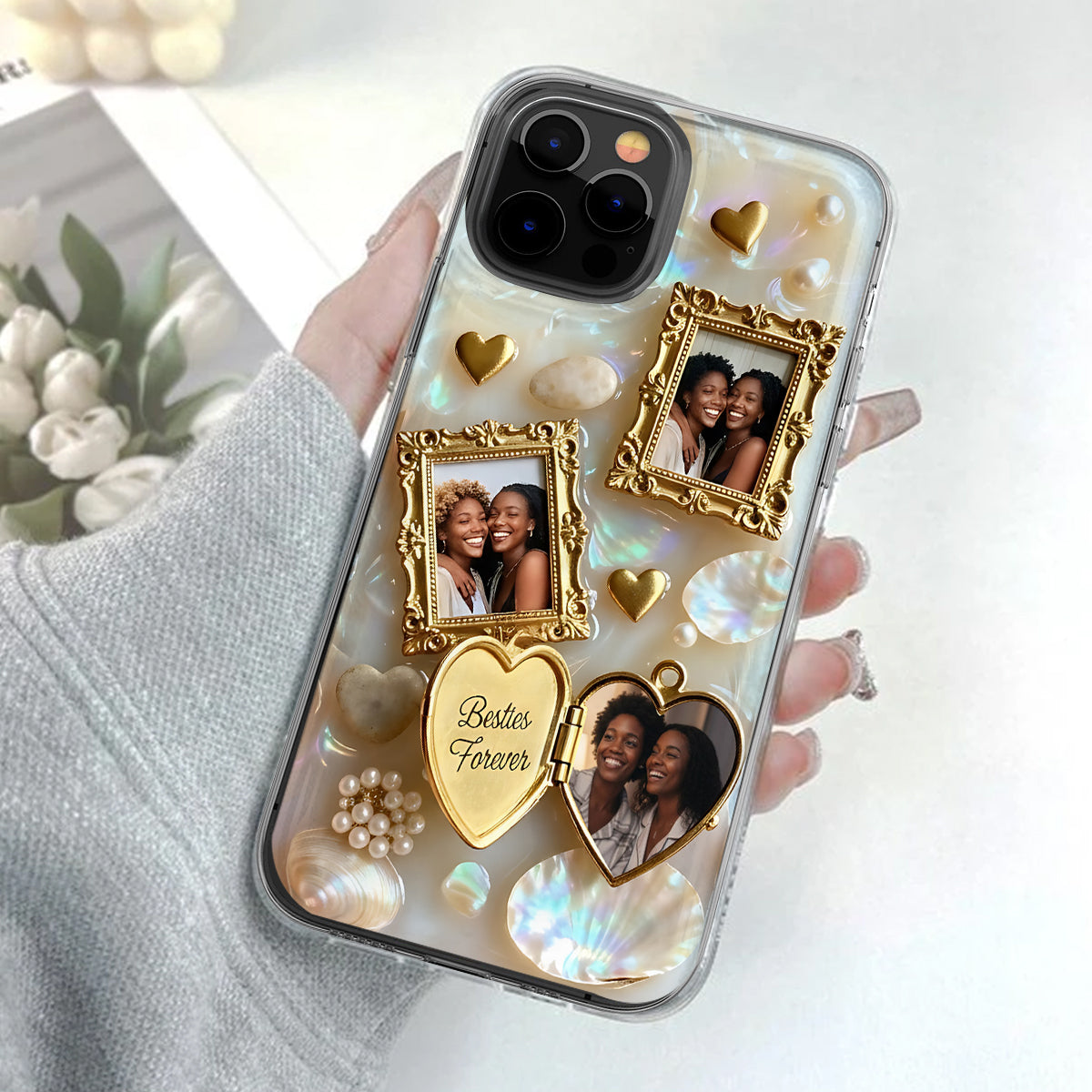 Our Memories - Personalized Bestie Clear Phone Case