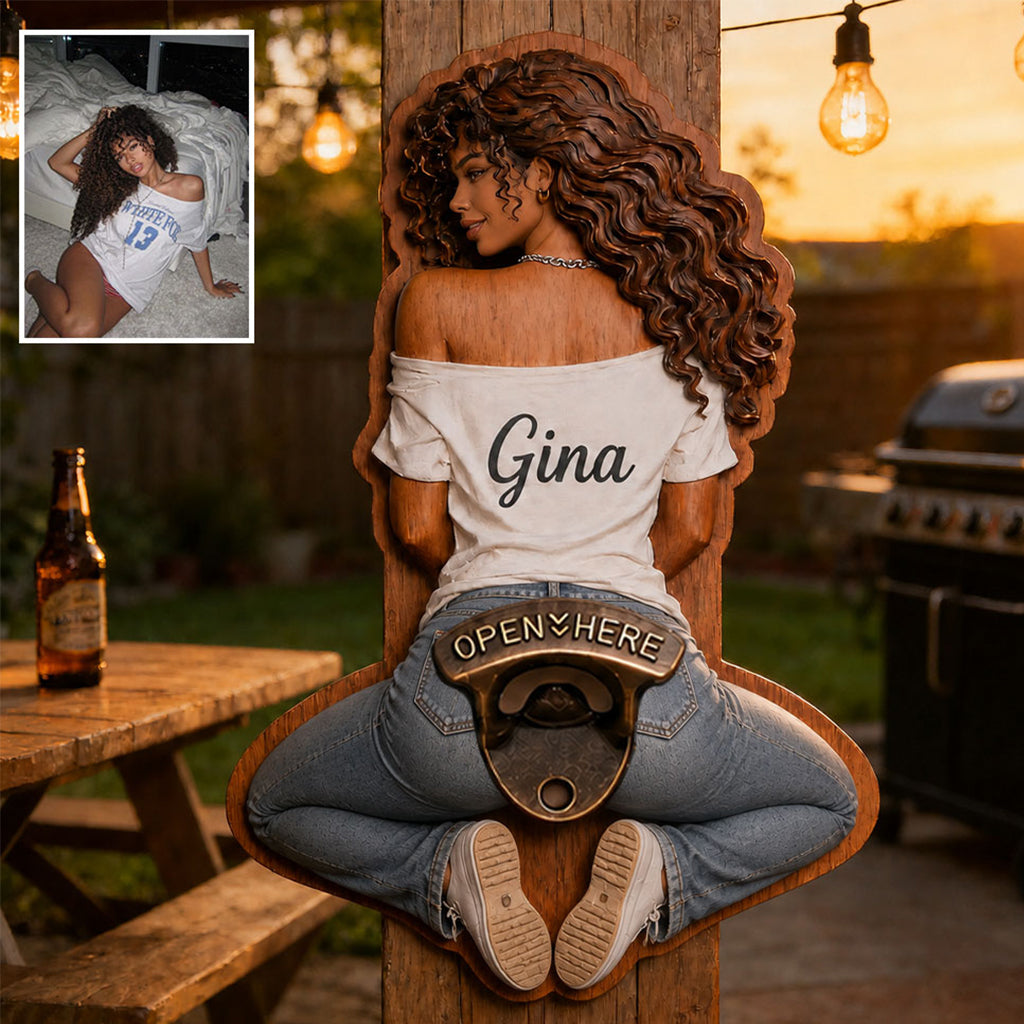 Open Here - Personalized Beer Wall Bottle Opener