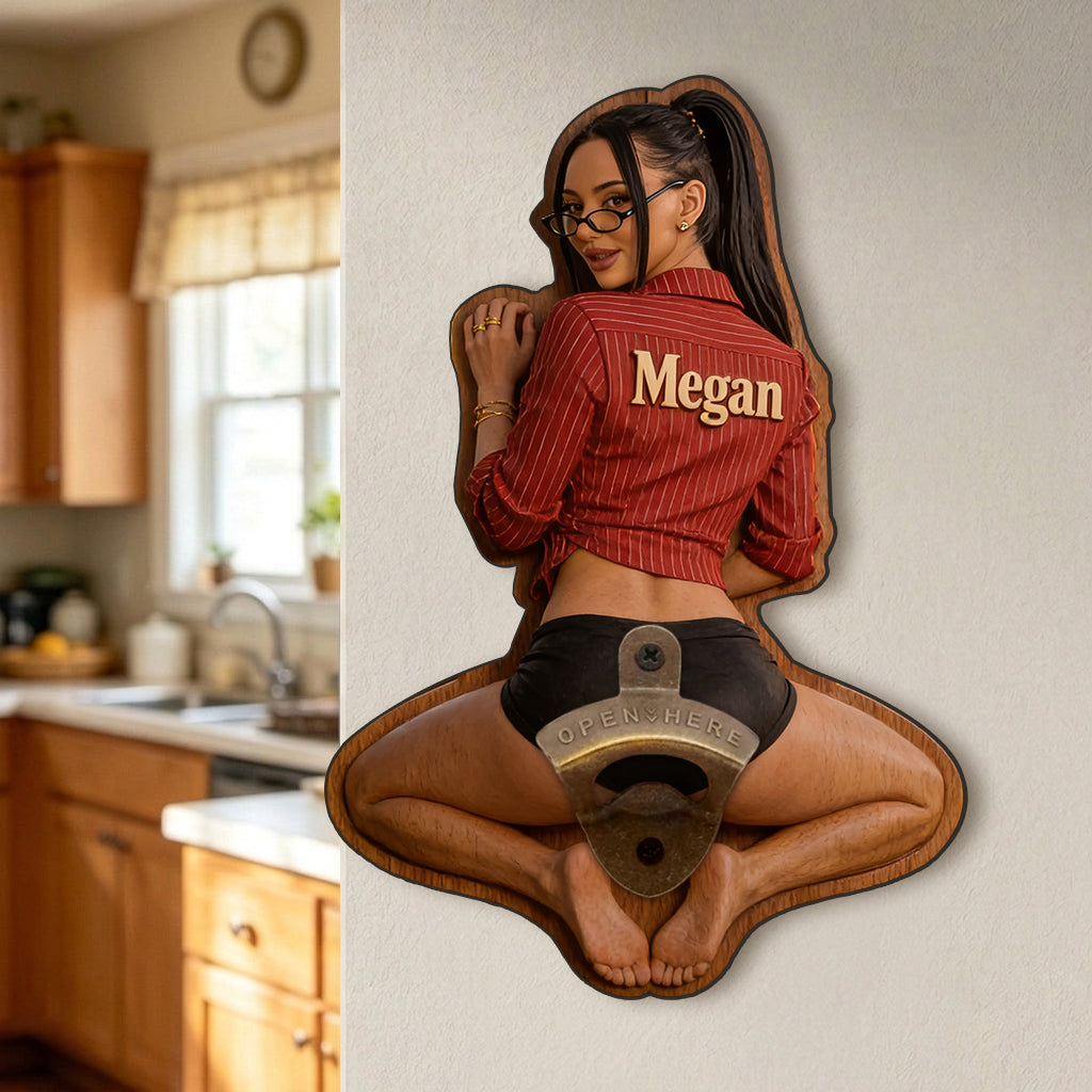 Open Here - Personalized Beer Wall Bottle Opener