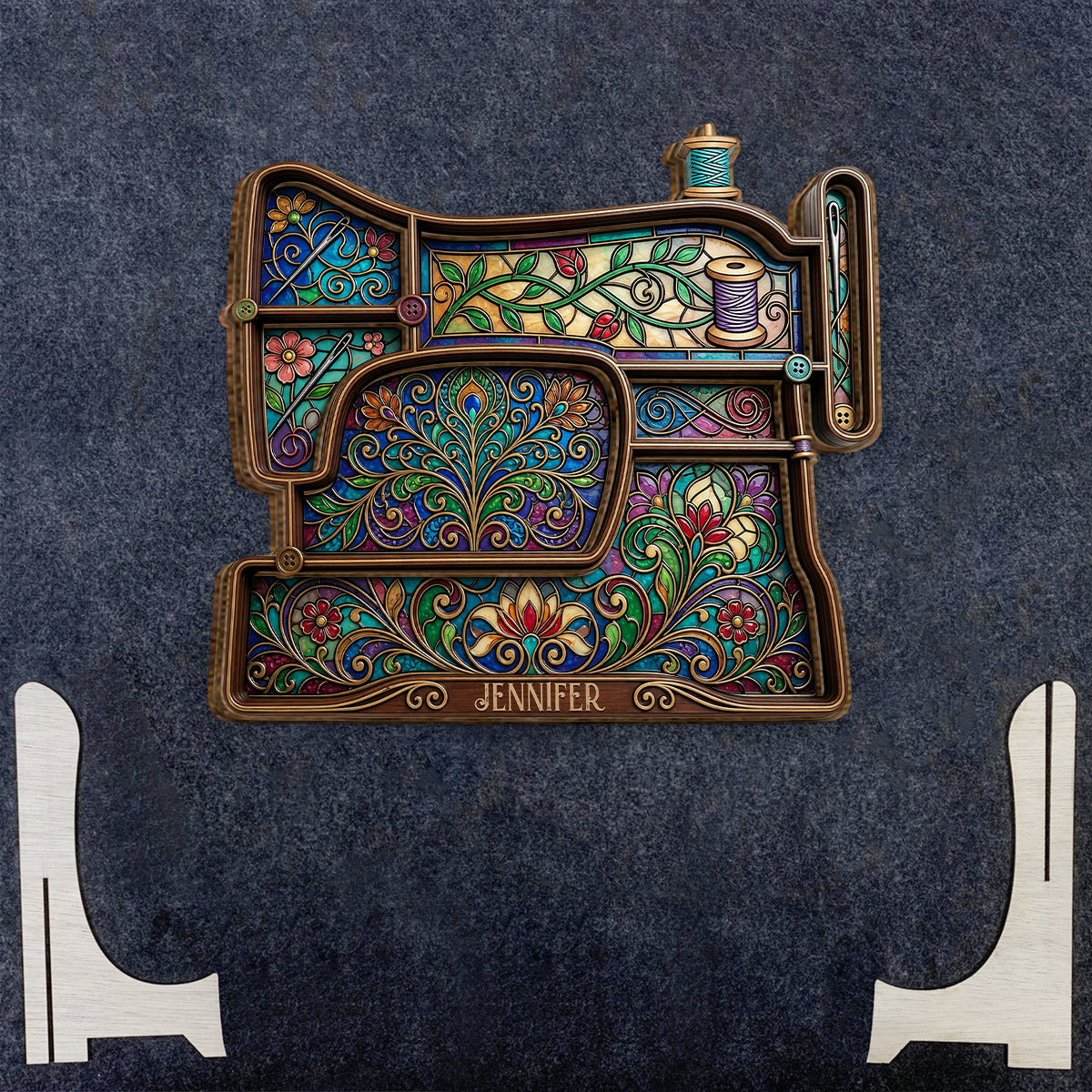 Sewing Tools Organizing Tray - Personalized Sewing Wooden Tray