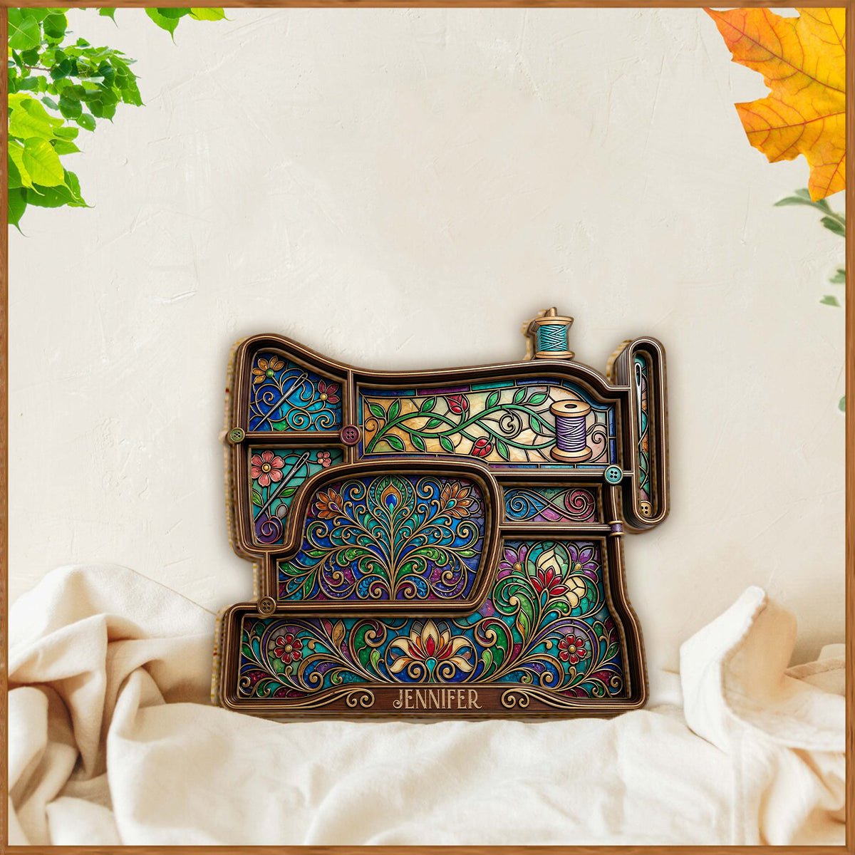 Sewing Tools Organizing Tray - Personalized Sewing Wooden Tray