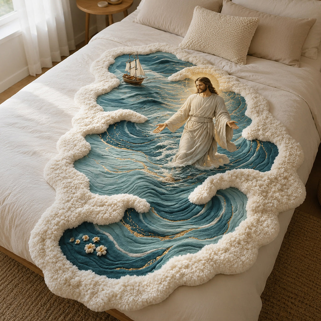 Believe - Personalized Christian Shaped Fleece Blanket