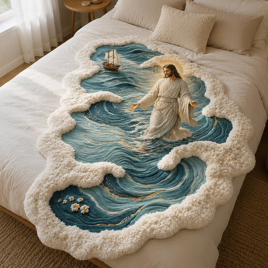 Believe - Personalized Christian Shaped Fleece Blanket