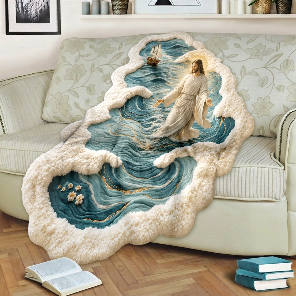 Believe - Personalized Christian Shaped Fleece Blanket