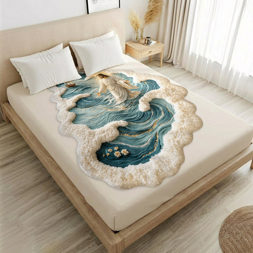 Believe - Personalized Christian Shaped Fleece Blanket