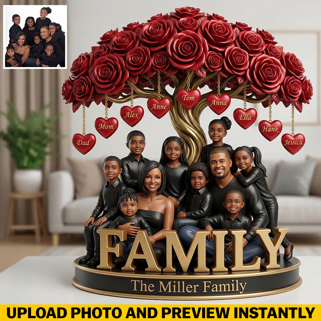 Our Family - Personalized Family Custom Shaped Acrylic Plaque