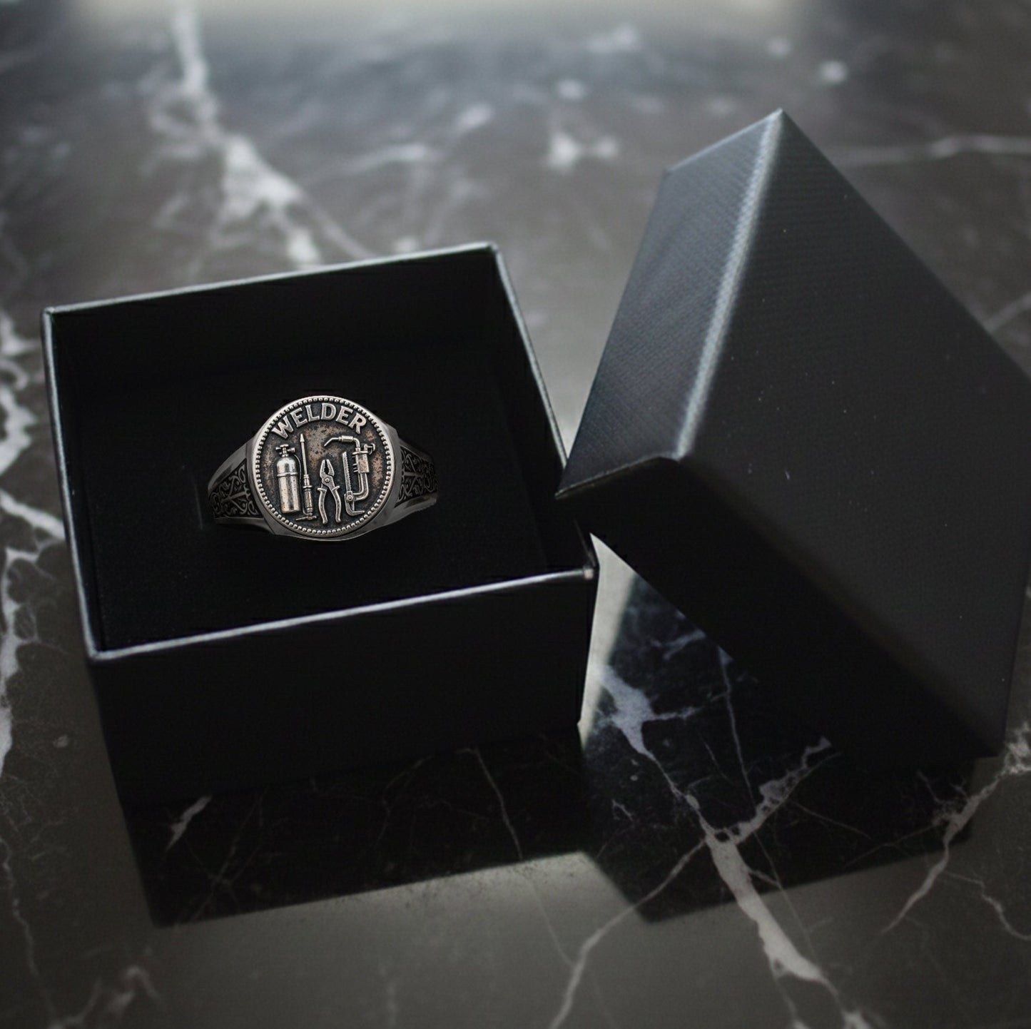 Strong Welder - Personalized Welder Signet Ring