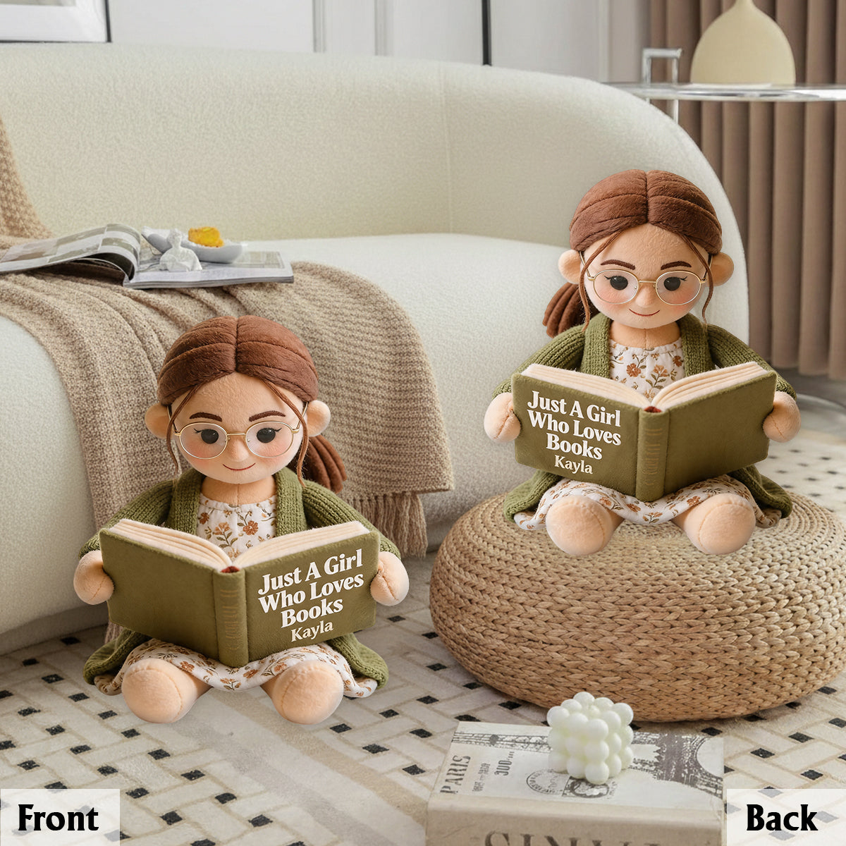 Love Reading - Personalized Book Premium Faux Fur Pillow