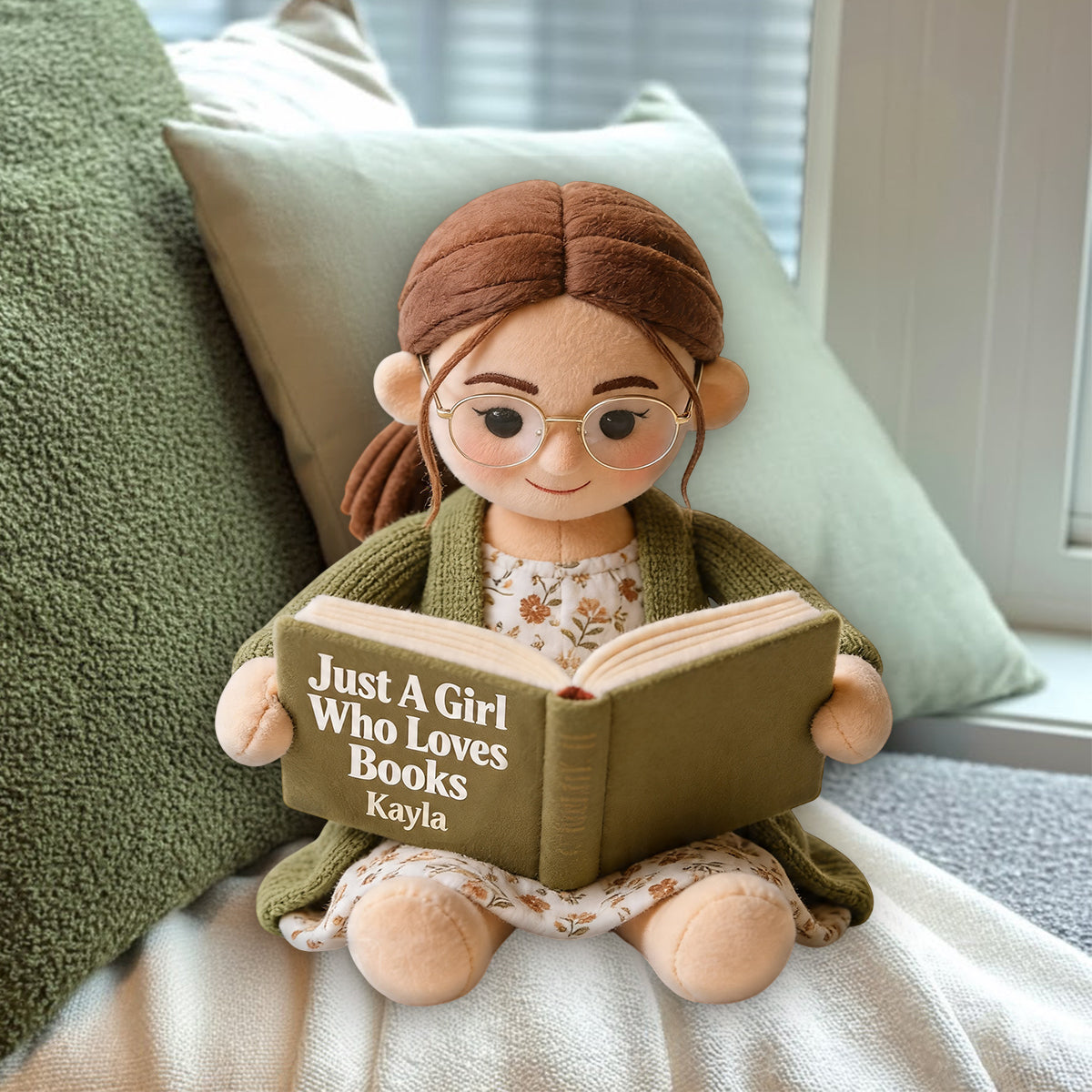 Love Reading - Personalized Book Premium Faux Fur Pillow