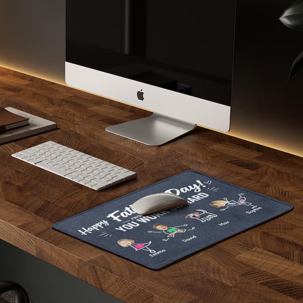 Reasons You Have To Work - Personalized Father Mouse Pad
