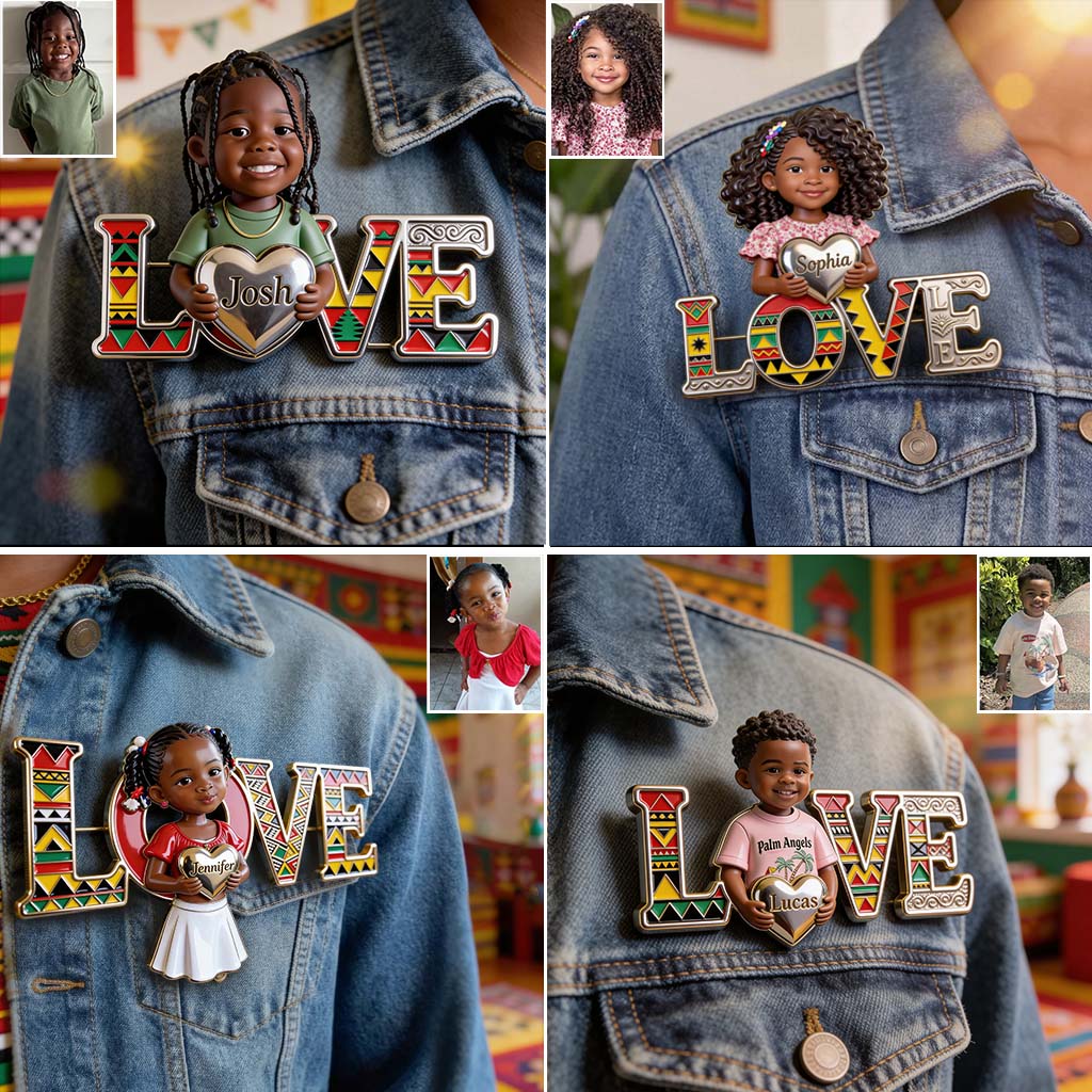 Proud Juneteenth - Personalized Kid 3D Embossed Enamel Pin