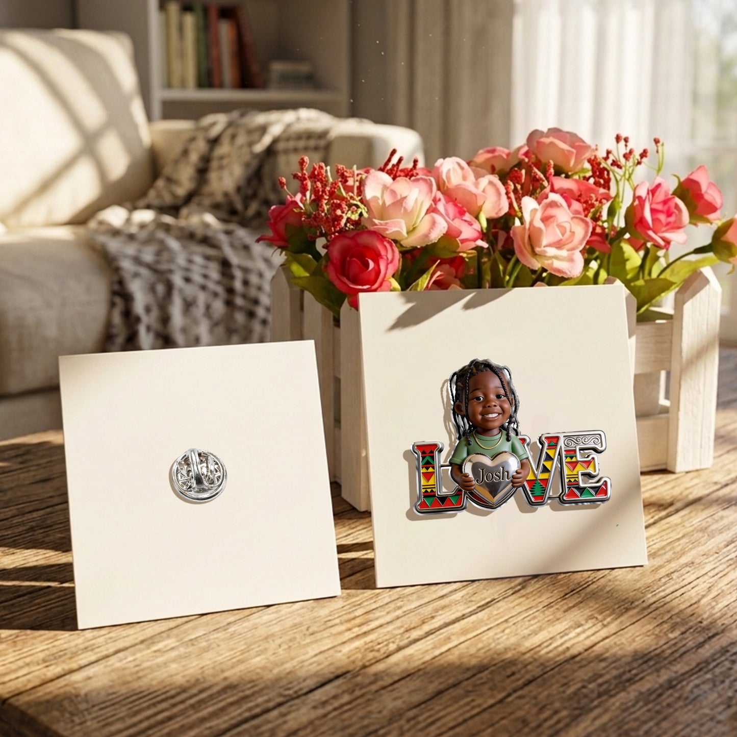Proud Juneteenth - Personalized Kid 3D Embossed Enamel Pin
