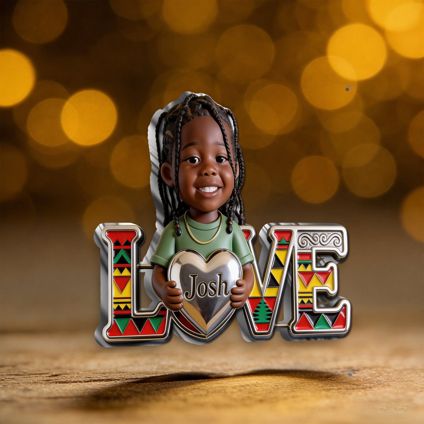 Proud Juneteenth - Personalized Kid 3D Embossed Enamel Pin