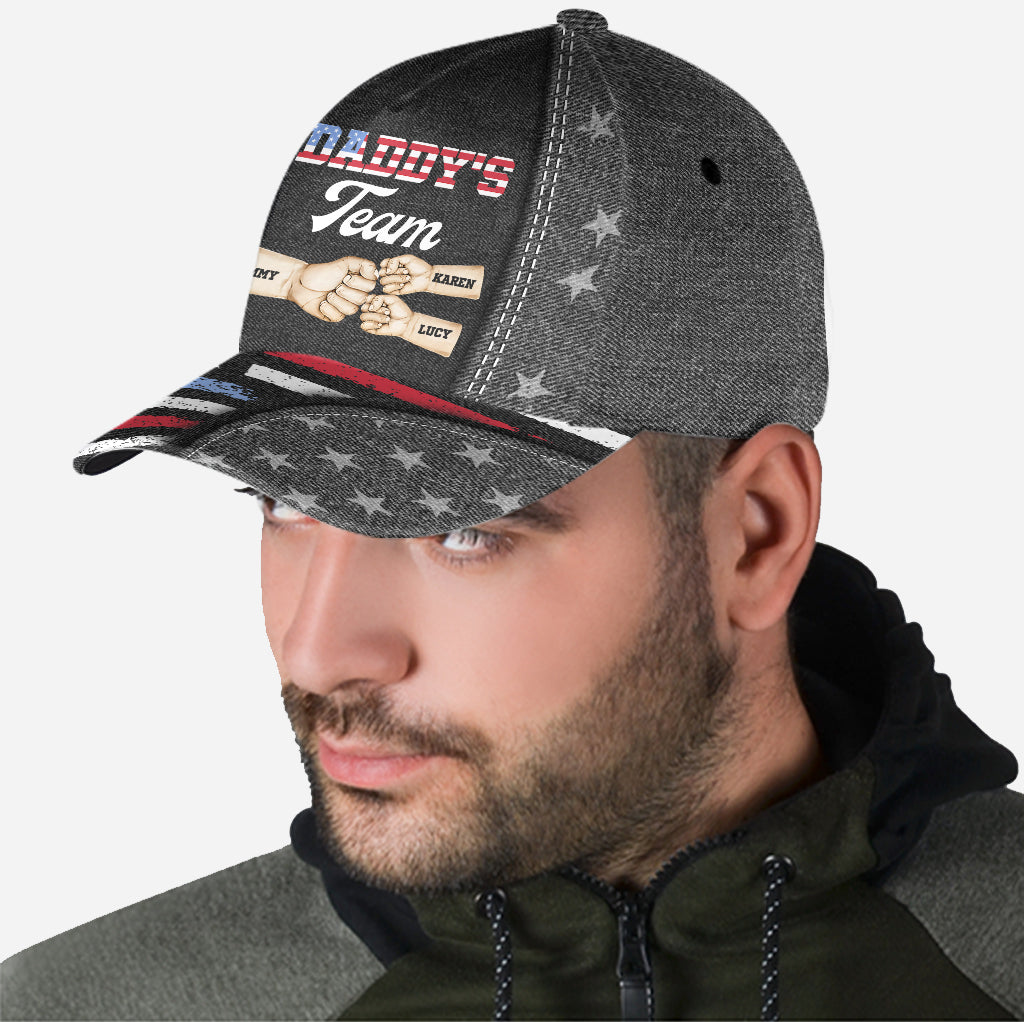 Proud Dad Team Fist Bump - Personalized Father Classic Cap