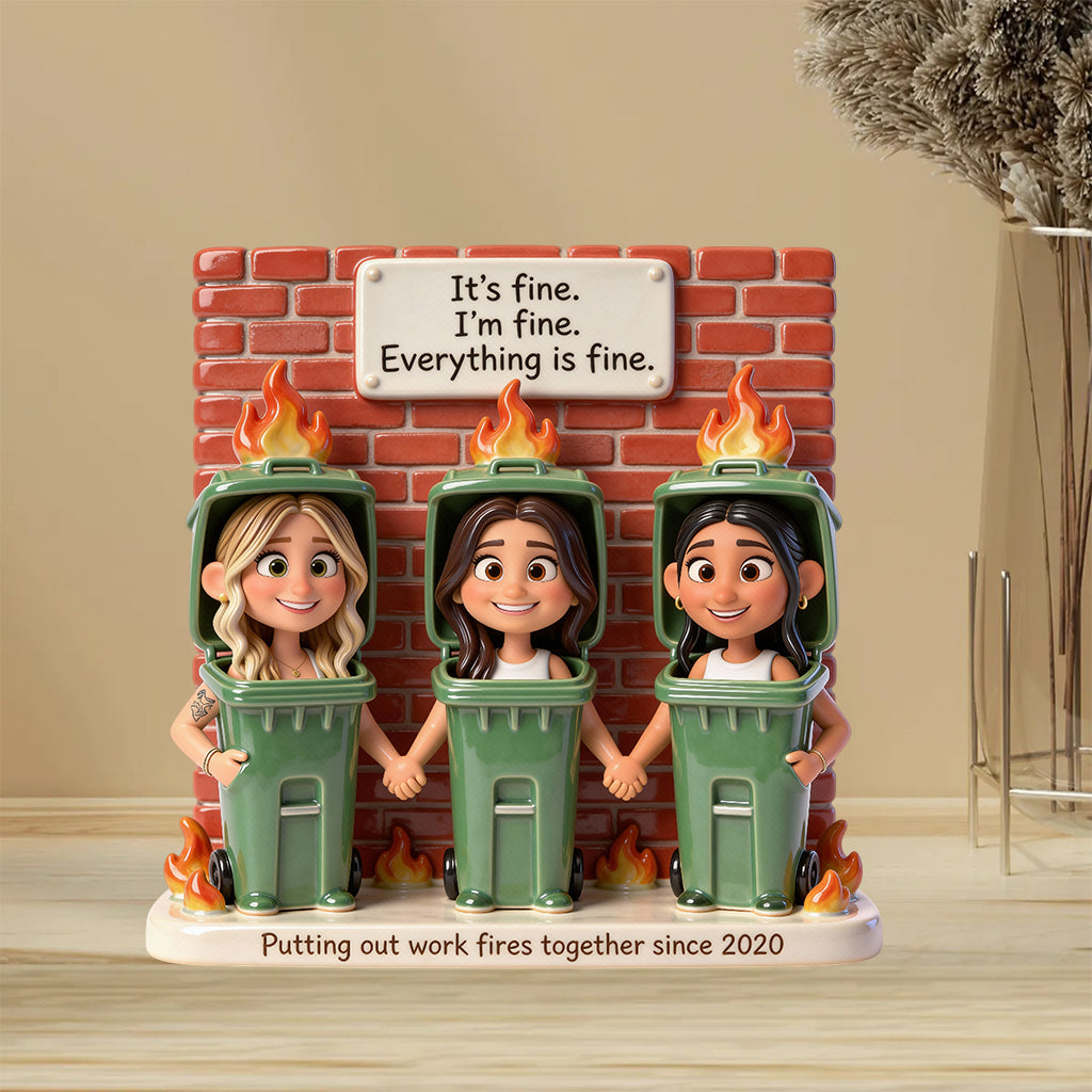 Putting Out Work Fires - Personalized Colleague Custom Shaped Acrylic Plaque