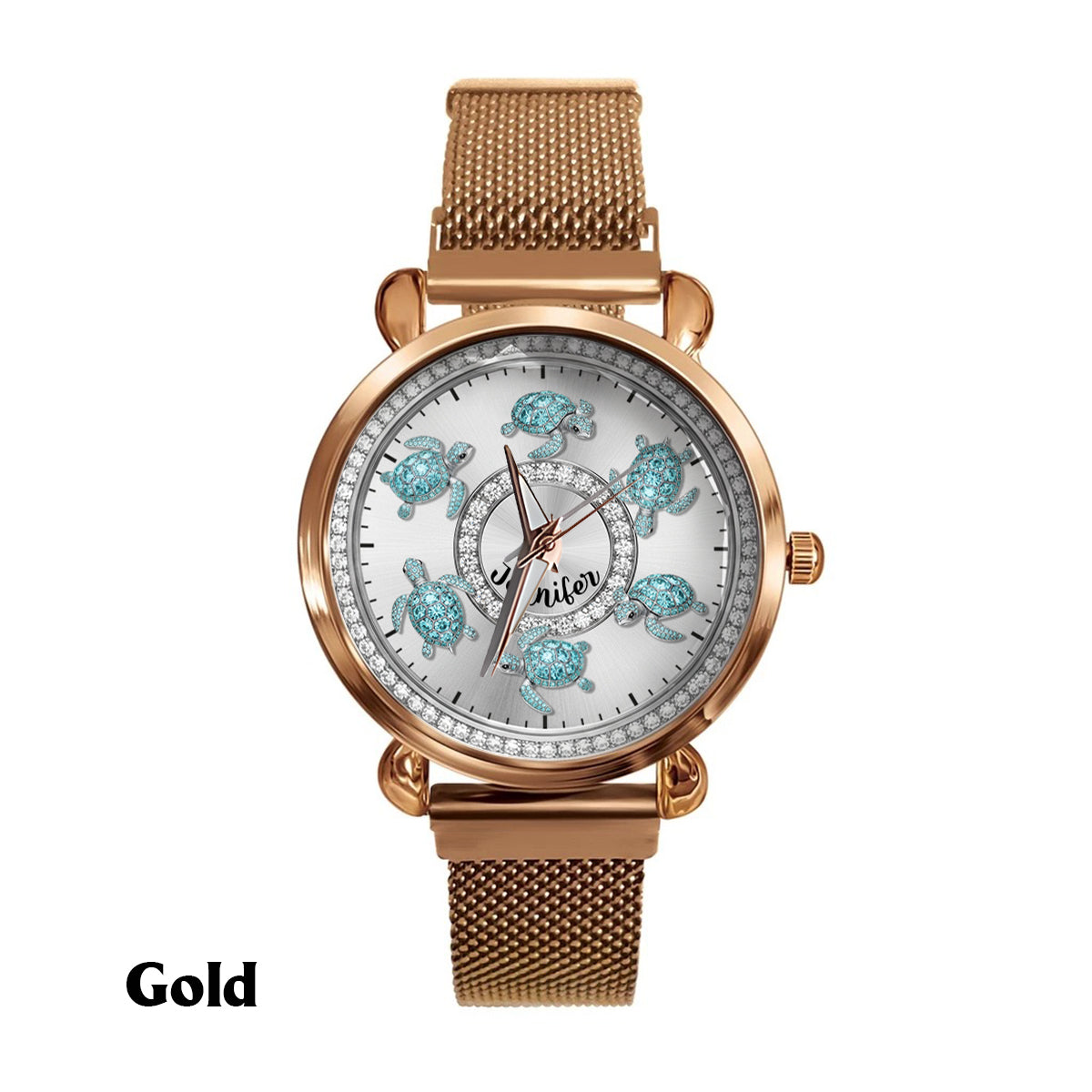 Love Turtles - Personalized Turtle Women Hand Watch