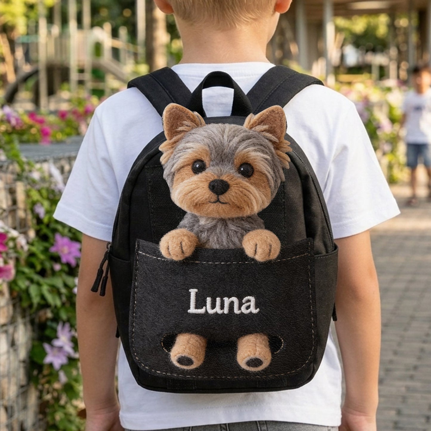 Perfect Companion - Personalized Dog Changeable Leather Patch Backpack